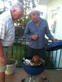 Martin & Greg at the Braai, Christmas 2013